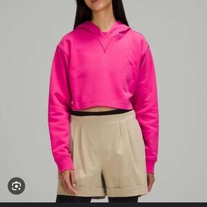 lululemon athletica Pink Cropped Hoodie